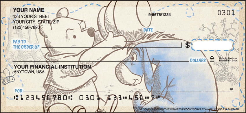 disney pooh & friends checks - click to preview