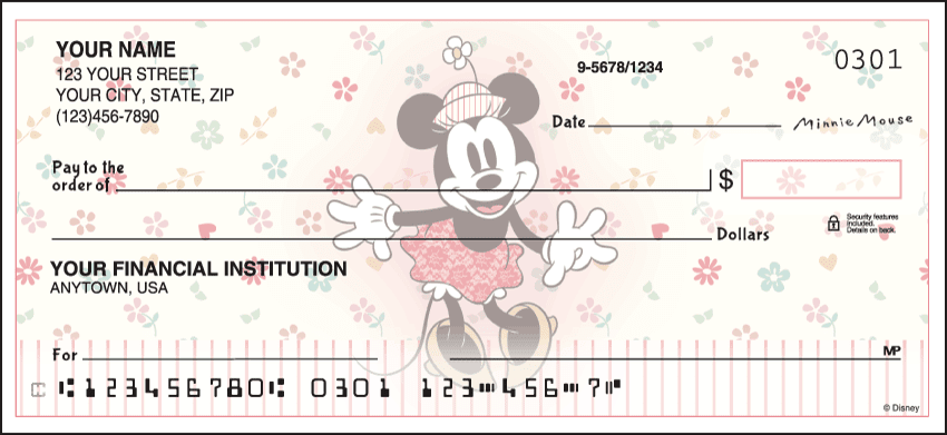 Disney Minnie Mouse Checks - click to view larger image