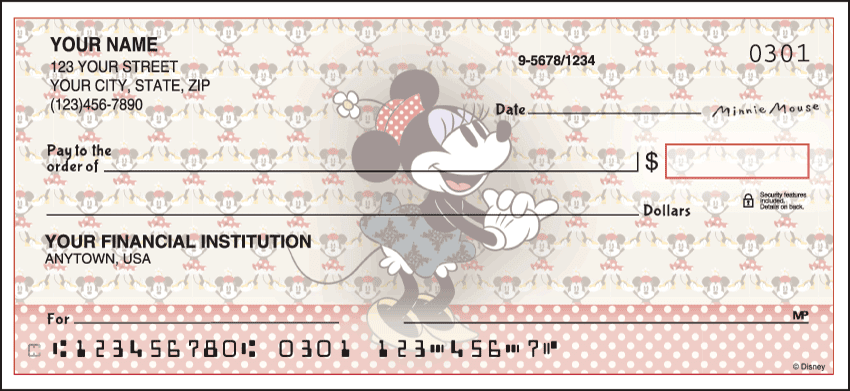 disney minnie mouse checks - click to preview