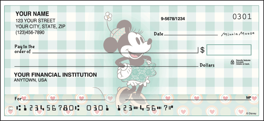 disney minnie mouse checks - click to preview