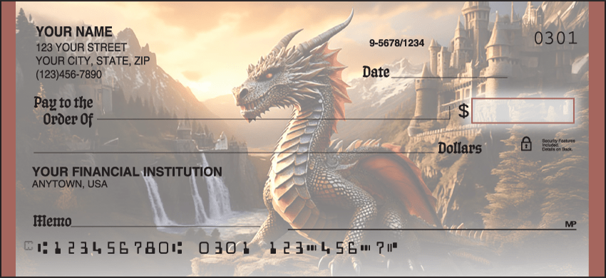 dragons by ciruelo checks - click to preview
