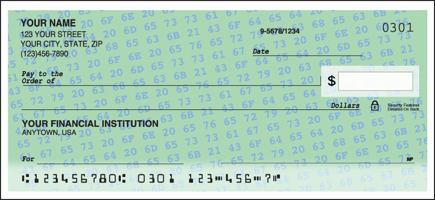 Hexadecimal Checks - click to view larger image