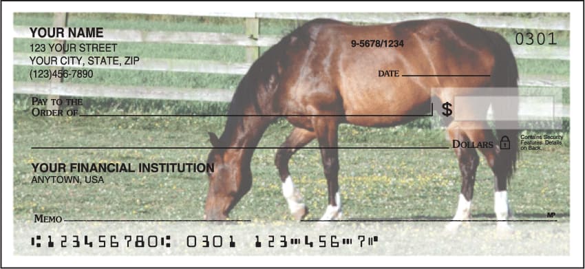Enlarged view of horse enthusiast checks