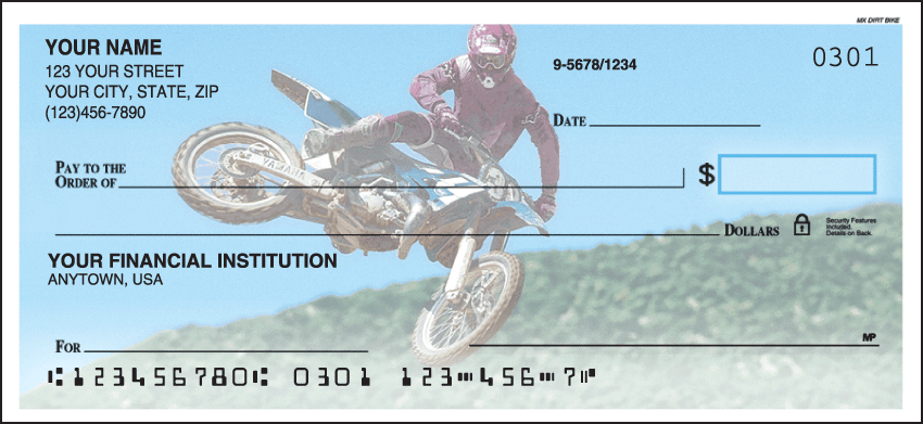 Enlarged view of mx dirt bike checks