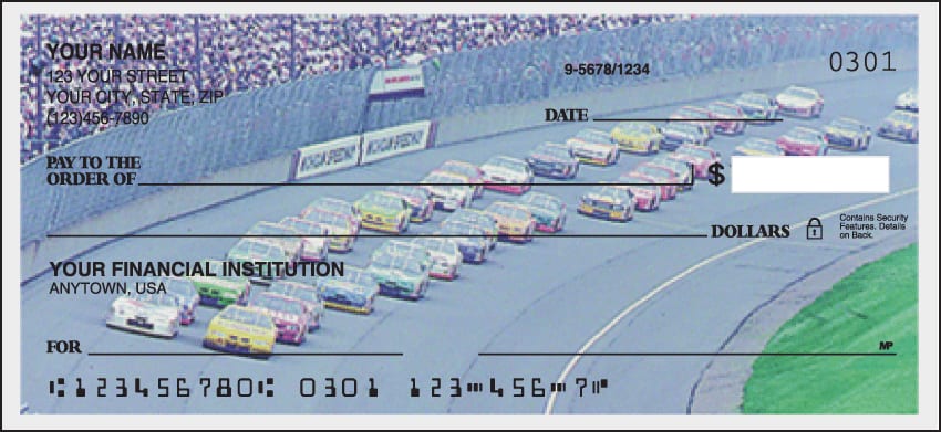 Enlarged view of racing checks