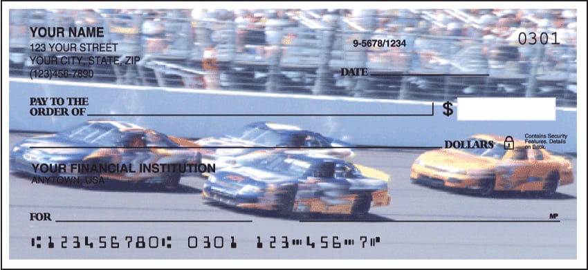Enlarged view of racing checks
