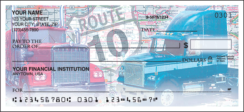 Enlarged view of truckin' checks