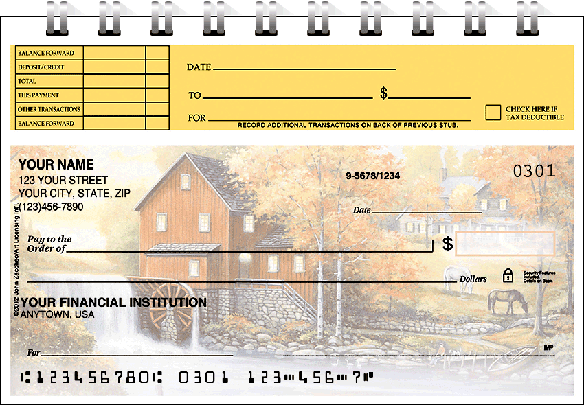 America Top Stub Checks - click to view larger image