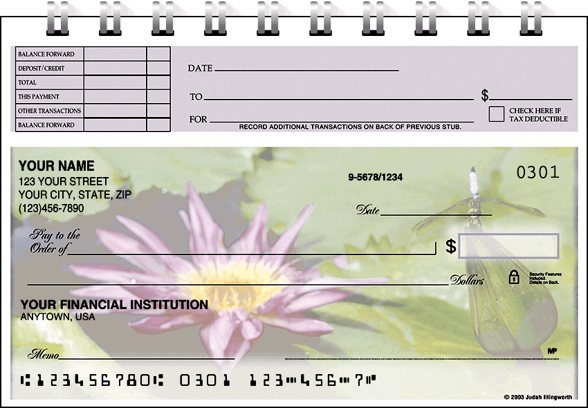 blooms top stub checks - click to preview