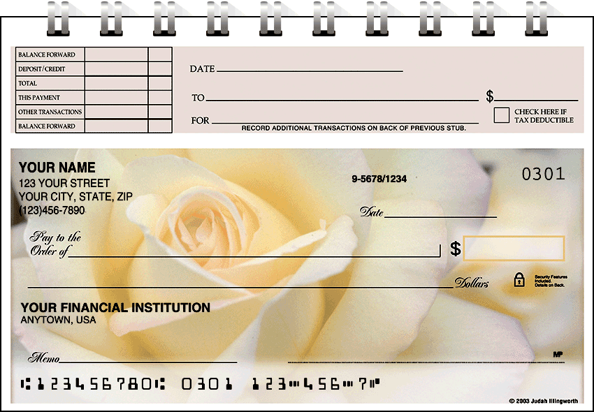 blooms top stub checks - click to preview