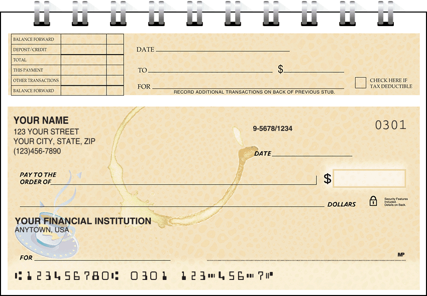 coffee break top stub checks - click to preview