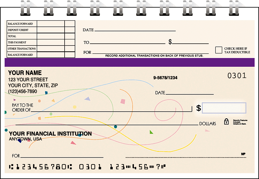 confetti top stub checks - click to preview