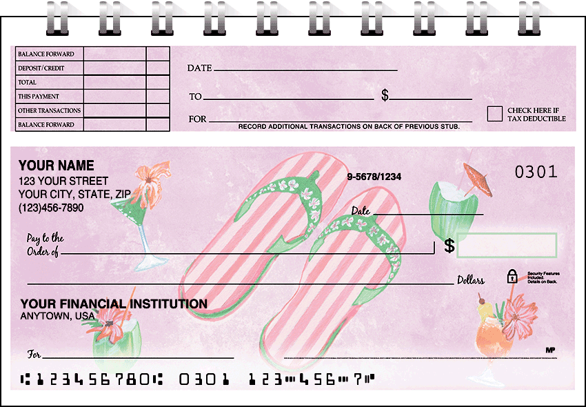 flip flops top stub checks - click to preview