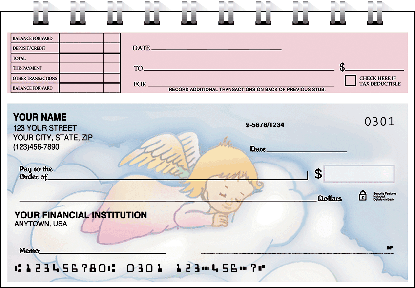 precious angels top stub checks - click to preview