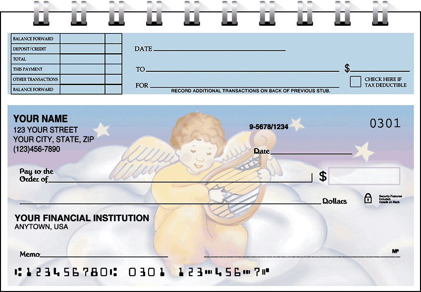 precious angels top stub checks - click to preview