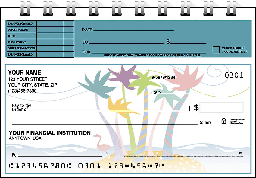 tropical moods top stub checks - click to preview