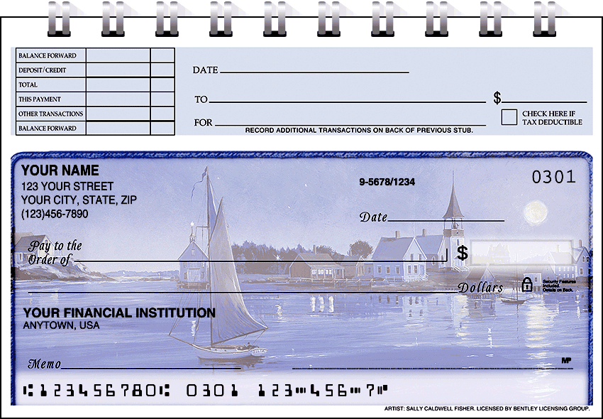 Water's Edge Top Stub Checks - click to view larger image