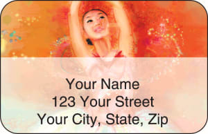 Enlarged view of ballerinas address labels