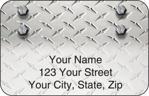 Diamond Plate Address Labels – click to view product detail page