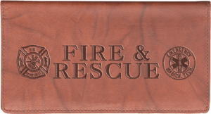 Fire & Rescue Leather Checkbook Cover – click to view product detail page