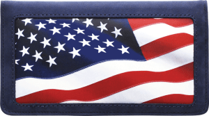 Stars and Stripes Leather Checkbook Cover – click to view product detail page