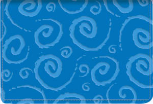 Swirls Fabric Top Stub Checkbook Cover – click to view product detail page