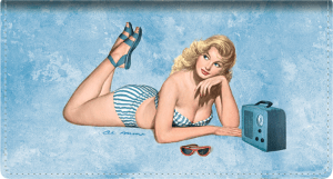 Vintage Pin-Ups Leather Checkbook Cover – click to view product detail page