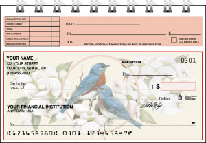 Birds & Blossoms Top Stub Checks – click to view product detail page