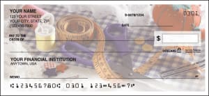 Enlarged view of sewing checks