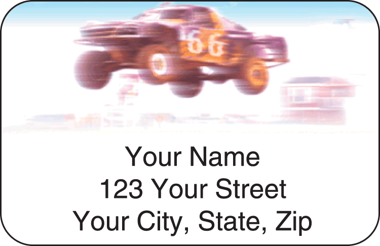 4x4 wheeler address labels - click to preview