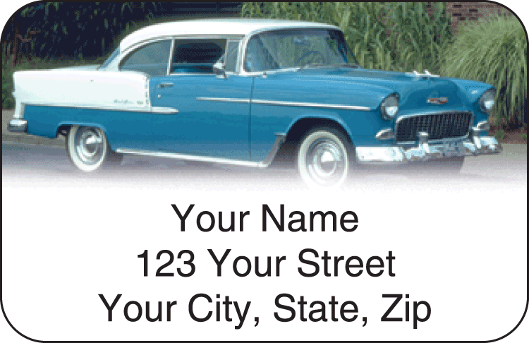 50s Chevy Address Labels - click to view larger image