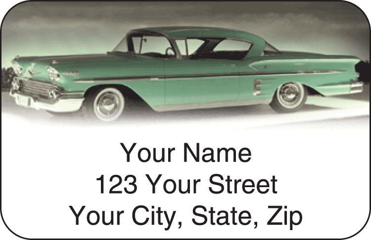 50s chevy address labels - click to preview