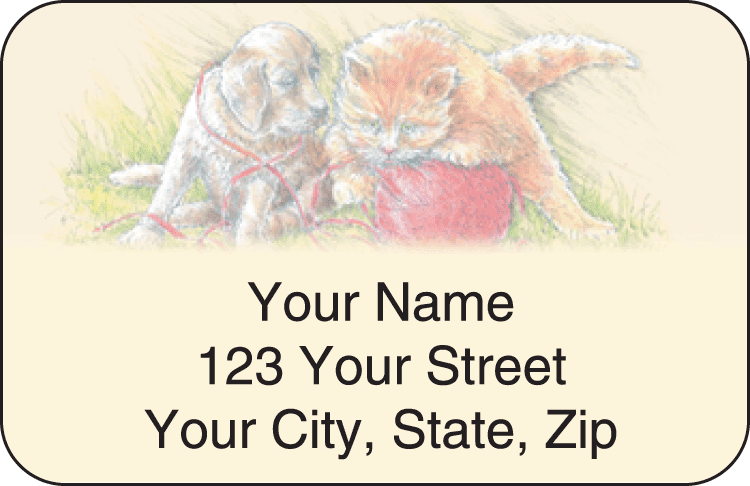 animal friends address labels - click to preview