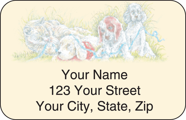 animal friends address labels - click to preview