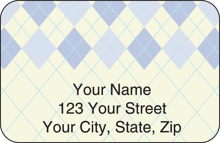 argyle address labels - click to preview