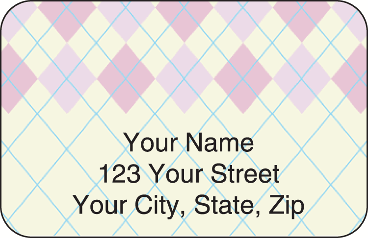 argyle address labels - click to preview