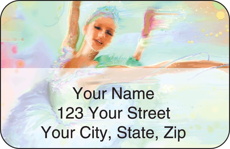ballerinas address labels - click to preview