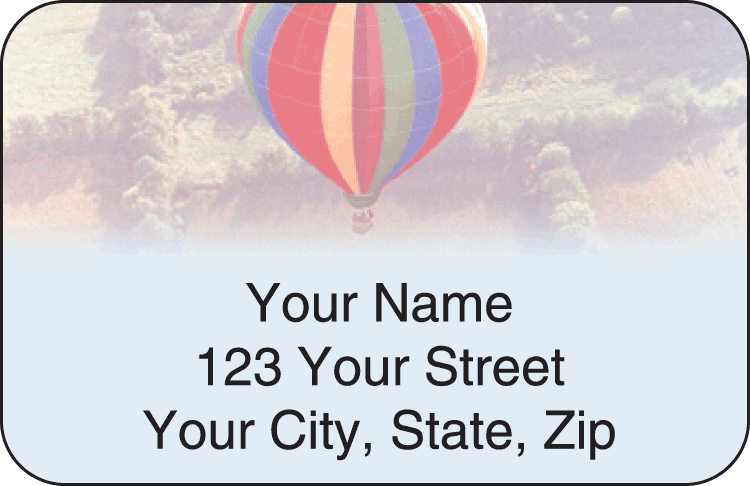 Ballooning Address Labels - click to view larger image