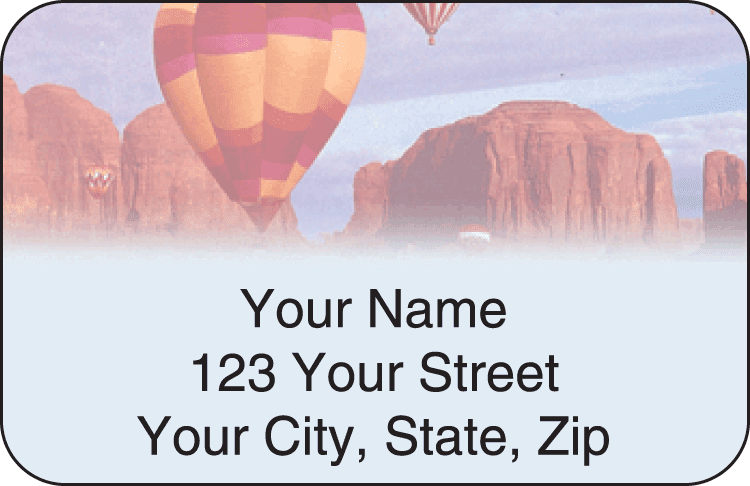 ballooning address labels - click to preview