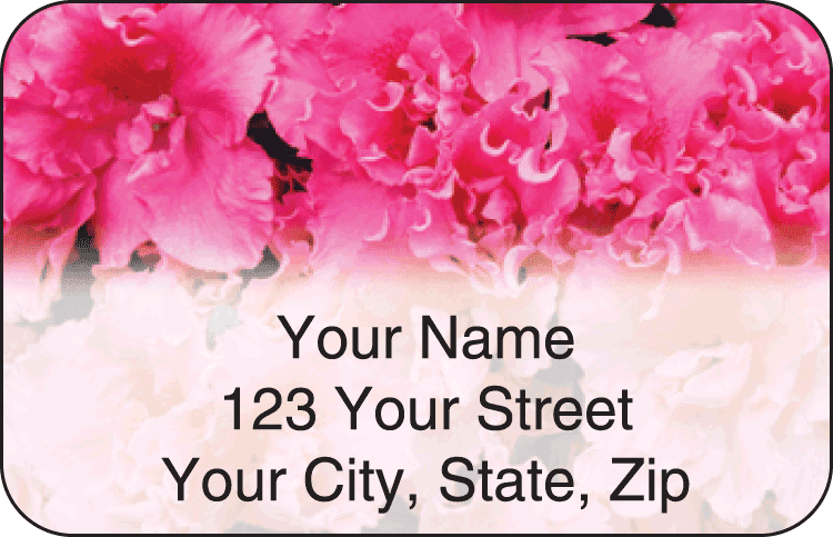 blooms address labels - click to preview