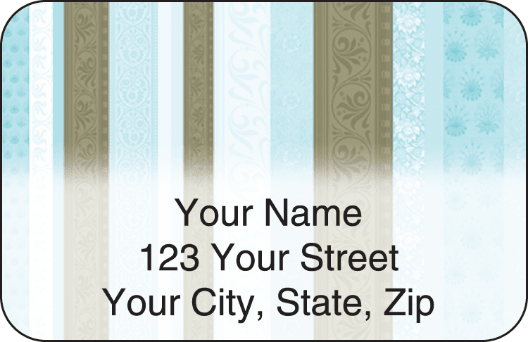 Enlarged view of chocolate decor address labels