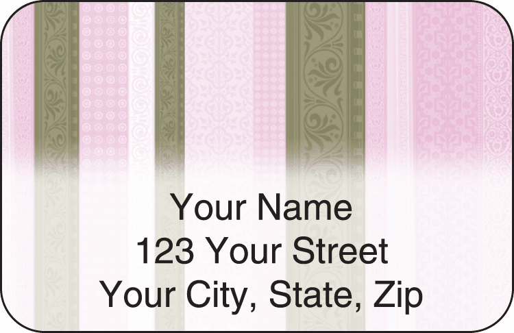 Enlarged view of chocolate decor address labels