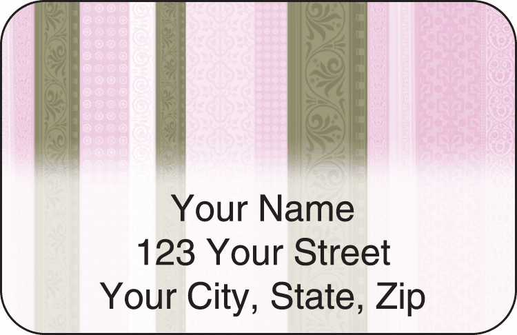 chocolate decor address labels - click to preview