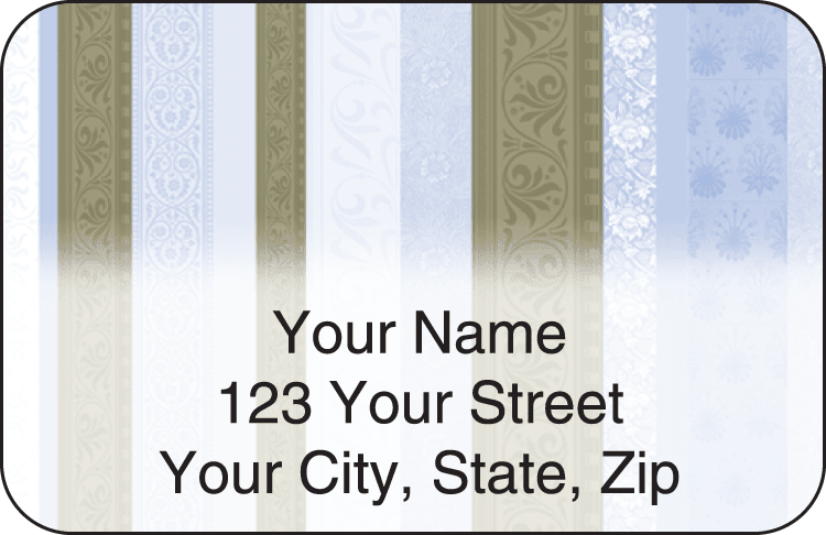 chocolate decor address labels - click to preview