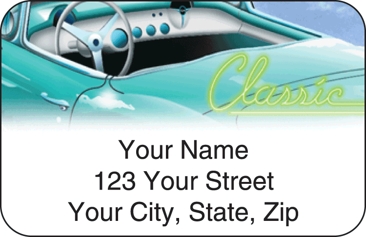 classic road trip address labels - click to preview