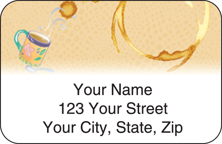 coffee break address labels - click to preview