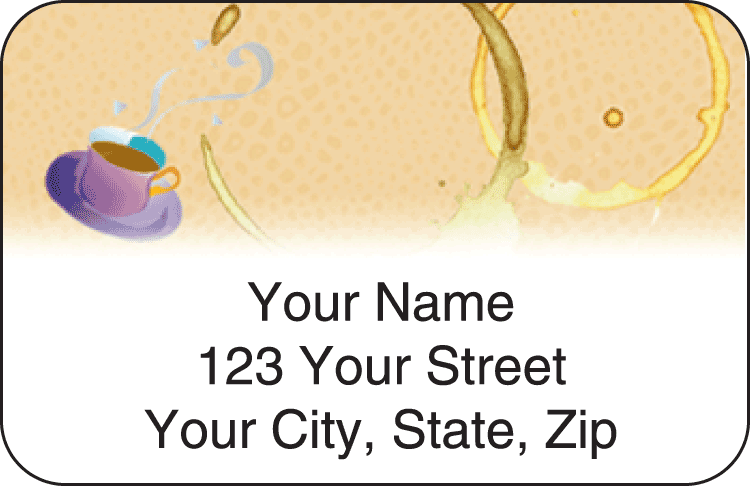 coffee break address labels - click to preview