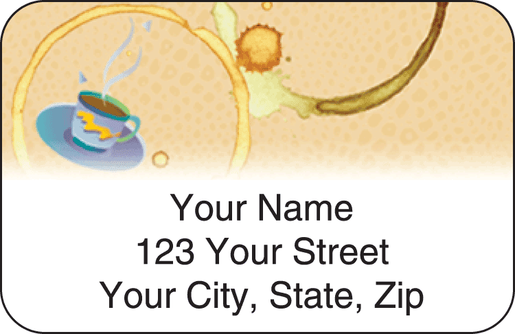 coffee break address labels - click to preview