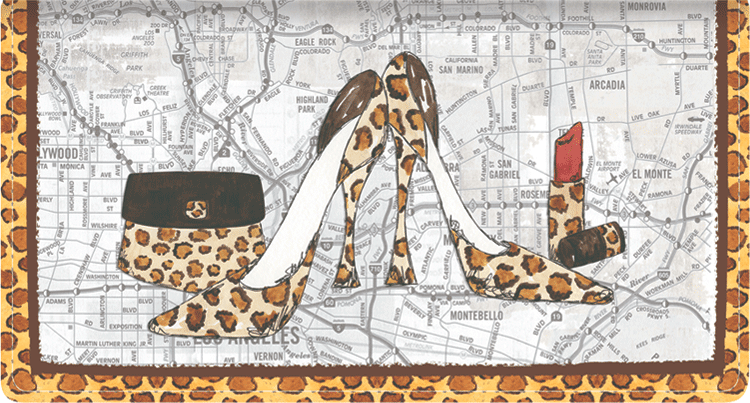 Concrete Jungle Leather Checkbook Cover - click to view larger image