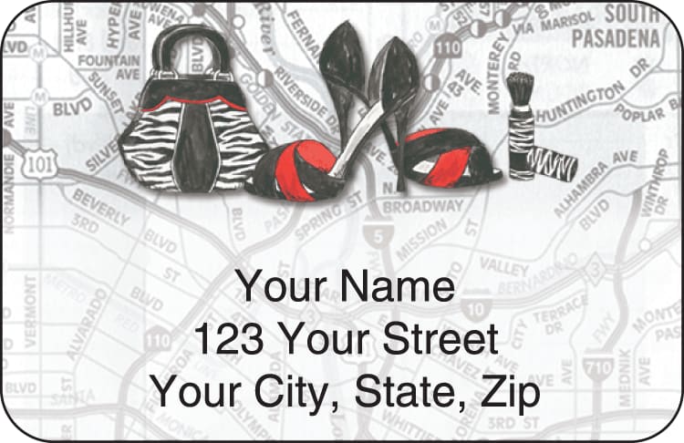 concrete jungle address labels - click to preview